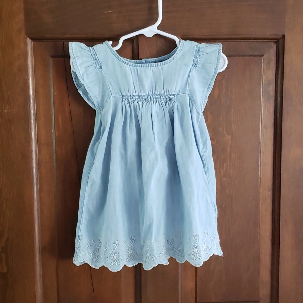 Gap Soft Cotton Denim Dress with Bloomers NWOT